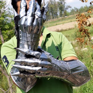 Middeleeuwse etshandschoenen| Nazgul Witch King-schurkhandschoenen| Ring Wraith-cosplay Halloweenkostuum