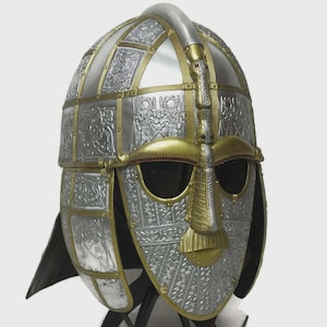 Handcrafted Sutton Hoo Style Anglo-Saxon Helmet Museum Quality Sutton Hoo Helmet Replica