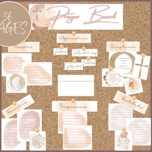 Prayer Board Kit, Prayer Board Printables, Prayer Board, Prayer Board Kit Printable, Prayer Board Kit with Envelopes, Prayer Board Template