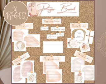 Prayer Board Kit, Prayer Board Printables, Prayer Board, Prayer Board Kit Printable, Prayer Board Kit with Envelopes, Prayer Board Template