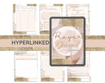 Prayer Journal Printable, Digital OneNote Prayer Journal, Hyperlinked Prayer Journal, GoodNotes, Instant Download