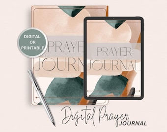 Abstract Printable Prayer Journal, Digital Prayer Journal Template, Prayer Journal Template, Printable