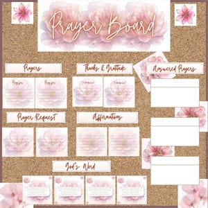 Prayer Board Kit, Prayer Board Printables, Prayer Board Kit with Envelopes, Prayer Board, Prayer Board Template, Prayer Vision Board