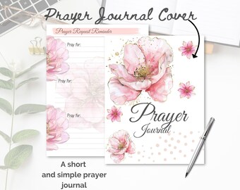 Prayer Journal, Onenote journal, Floral prayer journal, Devotional journal, Printable Faith Journal, Christian faith journal, Digital