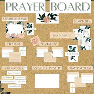 Prayer Board Kit, Prayer Board Printables, Prayer Board, Prayer Board Kit with Envelopes, Prayer Board Kit Printable, Prayer Board Template