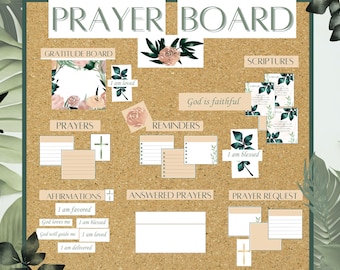 Prayer Board Kit, Prayer Board Printables, Prayer Board, Prayer Board Kit with Envelopes, Prayer Board Kit Printable, Prayer Board Template