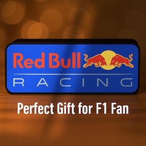 Red Bull F1 LED Light Box Sign Lamp Inspired Racing Logo Formula 1