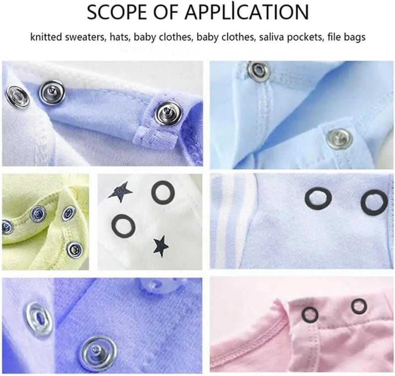 Zip Button Snap Colorful Metal Snap Button Kit With Pliers, Sewing Snap Fasteners, DIY ...