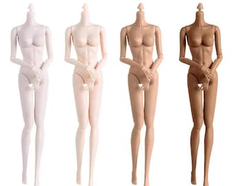 30cm Fashion Doll Body 12 Joint Articulated Figure | 1/6 Scale DIY Doll Body in 4 Skin Tones for Custom Dolls