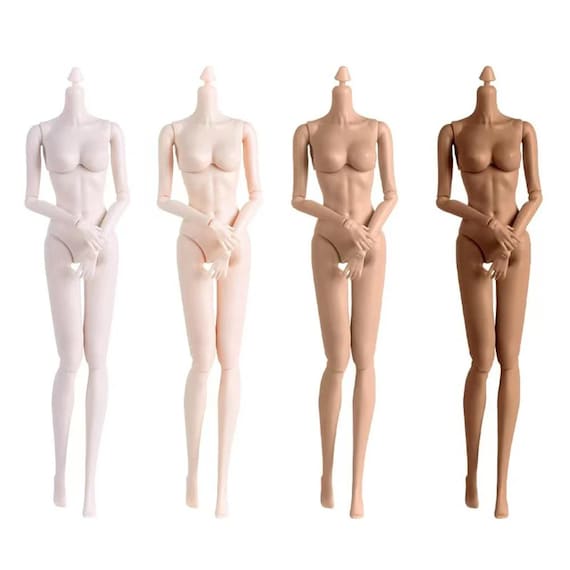 30cm Fashion Doll Body 12 Joint Articulated Figure | 1/6 Scale DIY Doll Body in 4 Skin Tones for Custom Dolls