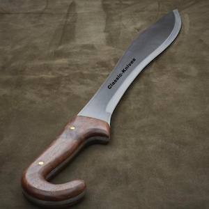Espada falcata romana de acero D2 de 27'' hecha a mano y personalizada con funda / Hoja histórica de inspiración vikinga / Regalo para él.