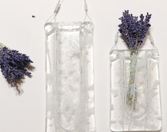 Wall Pocket Vase Fused Glass Artisan