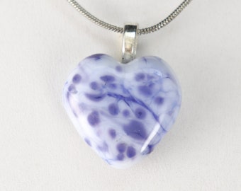 Heart Lampwork Glass Pendant Valentine Artisan