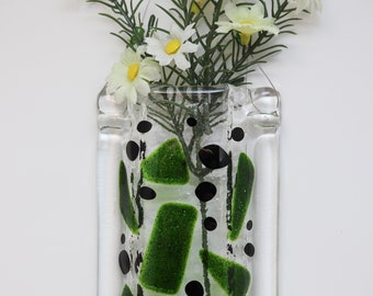Wall Pocket Vase Fused Glass Artisan