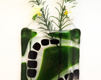 Wall Pocket Vase Fused Glass Artisan