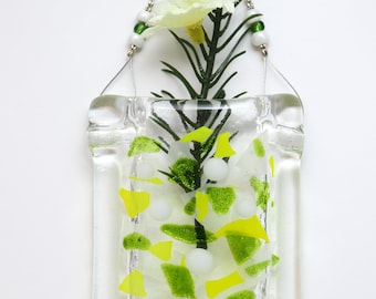 Wall Pocket Vase Fused Glass Artisan