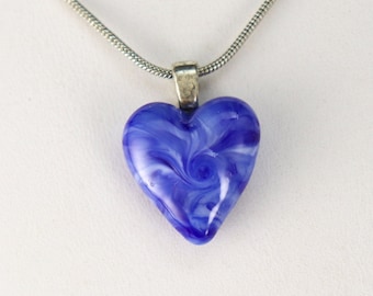 Heart Lampwork Glass Pendant Valentine Artisan