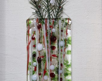 Wall Pocket Vase Fused Glass Artisan
