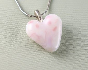 Heart Lampwork Glass Pendant Valentine Artisan