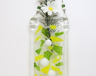 Wall Pocket Vase Fused Glass Artisan