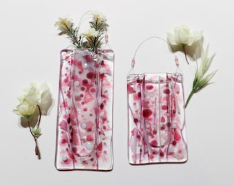 Wall Pocket Vase Fused Glass Artisan