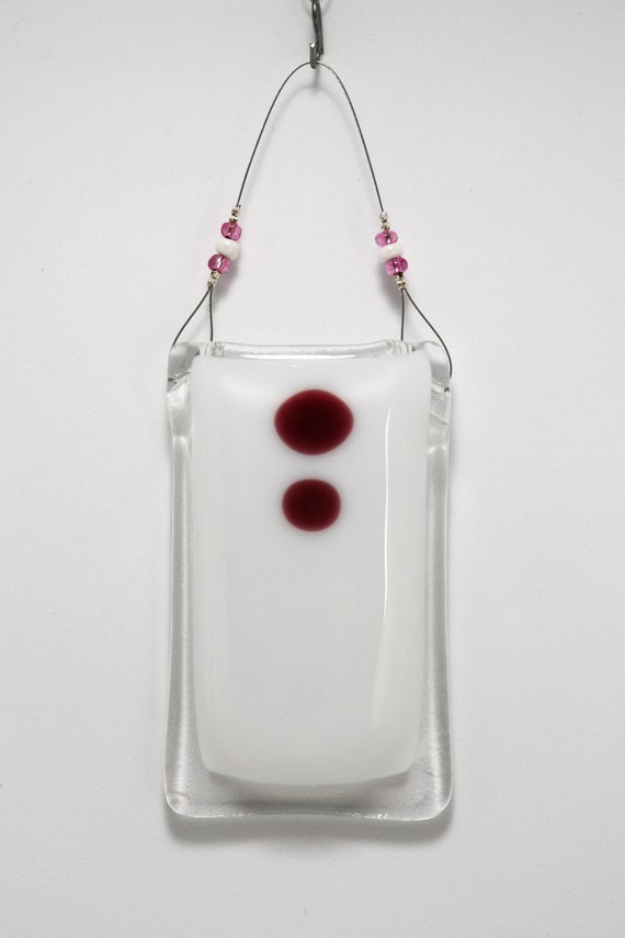Wall Pocket Vase Fused Glass Etsy