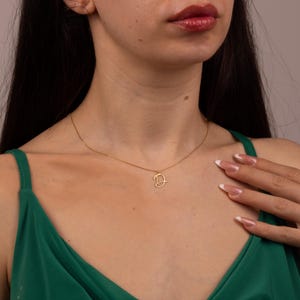 14K Gold Letter Necklace, Personalize Jewelry, Custom Initial Necklace, Tiny Letter Jewelry, Handmade Necklace, Valentine's Day Gift For Her
