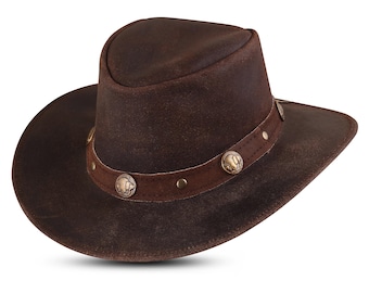 Calf Suede Leather Cowboy Hat – Unisex Western Style