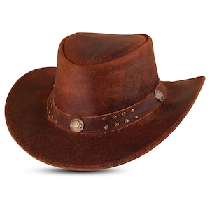Genuine Calf Suede Leather Cowboy Hat – Stylish Western Hat for Men & Women