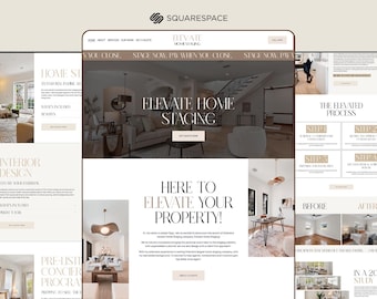 Squarespace Website Template: Interior Design, Architecture, Real Estate (Digital Download)