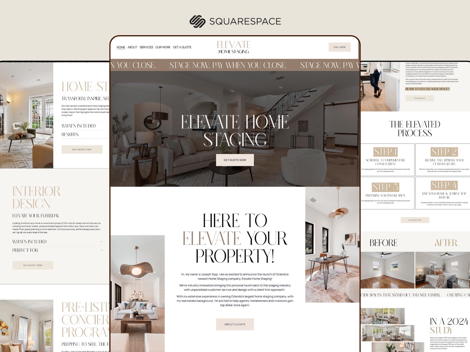 Squarespace Website Template: Interior Design, Architecture, Real ...