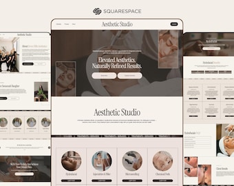 MedSpa Squarespace Template | Esthetician Website Design (Digital Download)