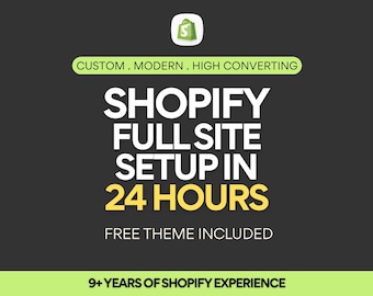 Shopify Store Setup in 24H | Conversion-optimized Theme Included