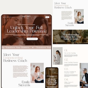 Squarespace Template for Coach, Online Coach, Life Coach, Therapist Website, Healer, Squarespace 7.1 Template, Squarespace Website Coach