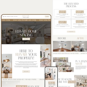 Squarespace Website Template for Interior Designers, Architect Site, Portfolio, Business Property Management, Real Estate Website