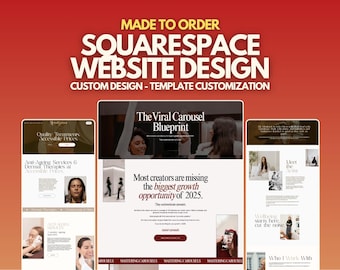 Custom Squarespace Website Design, Template Installation