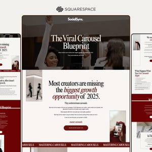 Squarespace Sales Page Template for Coaches, Course Creators (Digital Download)