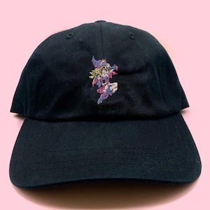 Gorro de papá bordado con mujer hechicera de las sombras, juego de cartas de brujería.
