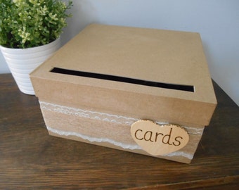 rustic card box etsy
