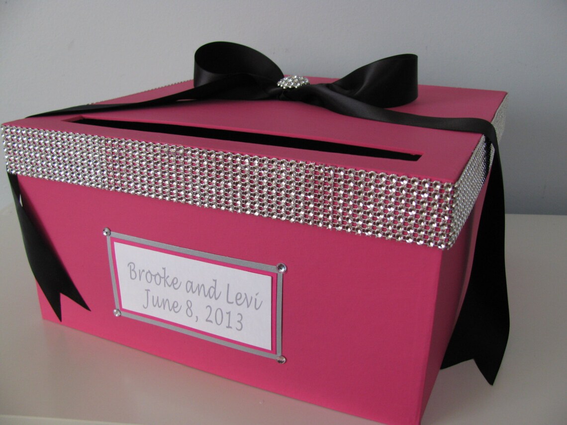 Bling Wedding Card Box You Customize Colors with Personalized Etsy