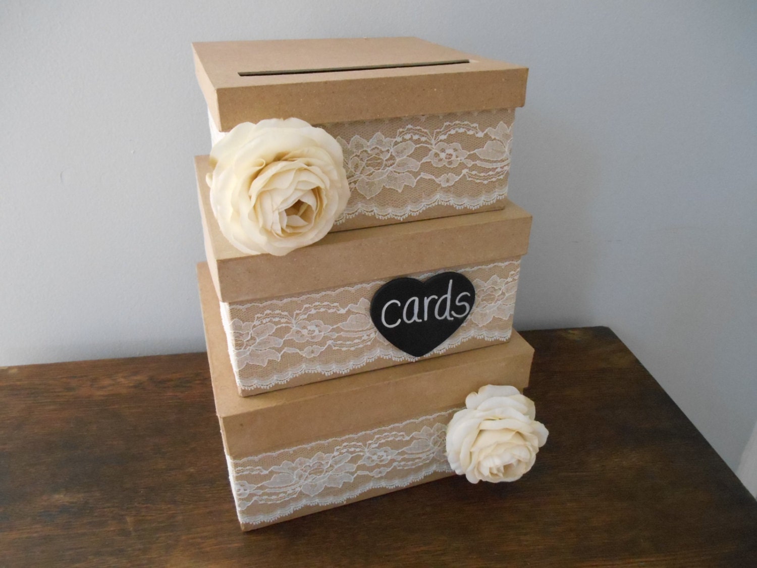 Rustic Wedding Card Box Custom Made Money Card Holder for Etsy
