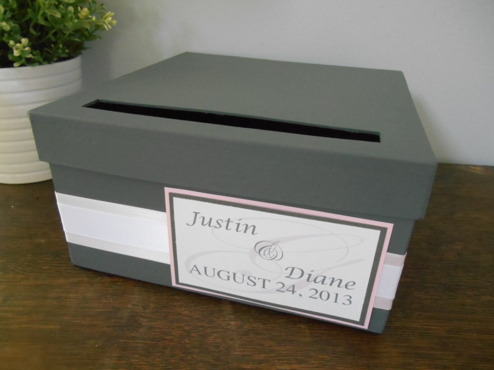 Modern Wedding Card Box Bridal Shower Card Box Reception Card Etsy