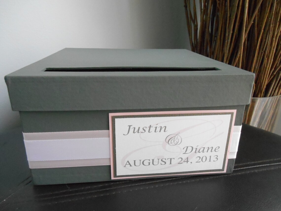 Modern Wedding Card Box Bridal Shower Card Box Reception Card Etsy