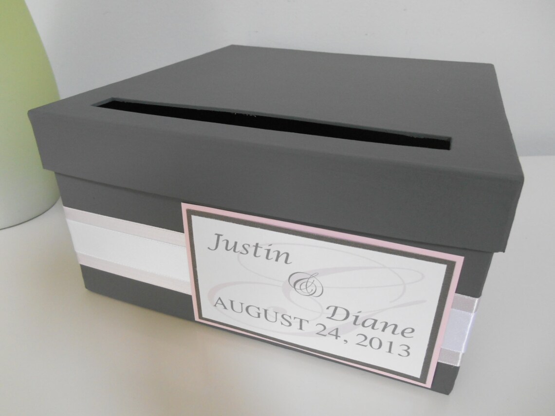 Modern Wedding Card Box Bridal Shower Card Box Reception Card Etsy