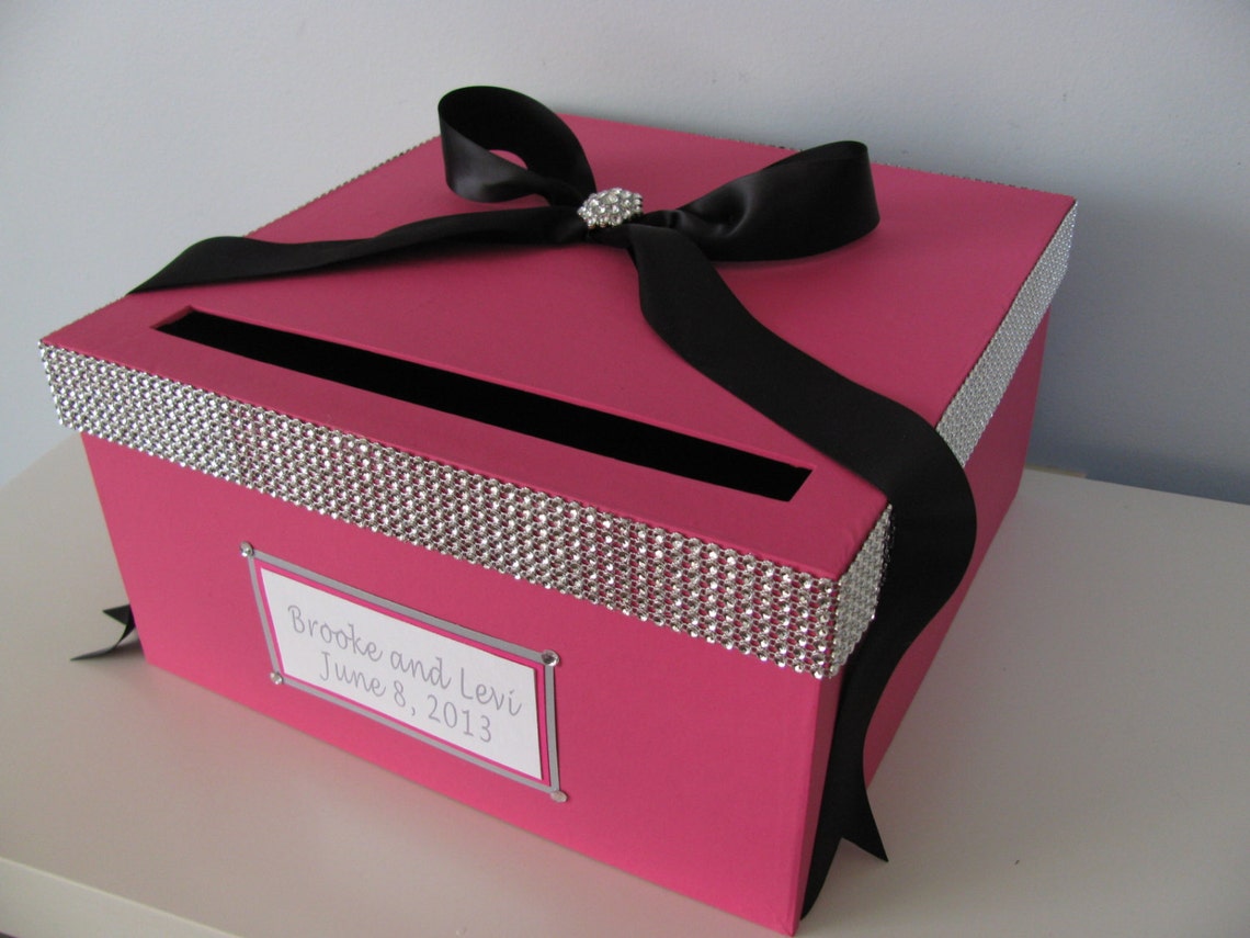 Bling Wedding Card Box You Customize Colors with Personalized Etsy