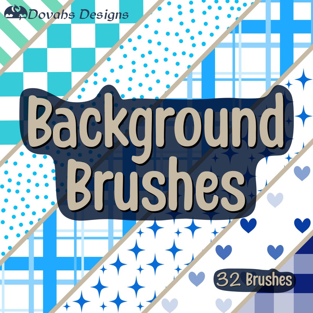 Background Pattern Brush Set for Procreate | 32 Brushes | Procreate ...