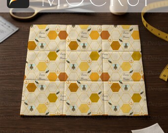 Quilted Fabric Mockup for Procreate | Fabric Pattern Display | Digital Product Mockup | Seamless Sublimation Surface Pattern