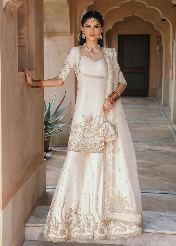 Pakistani Wedding Dress | Sharara Suit | Women Clothing | Indian Dress