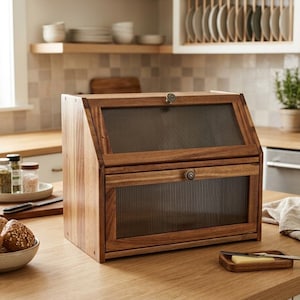 2 Layer Large Bread Holder Storage Container, Vegetable Storage