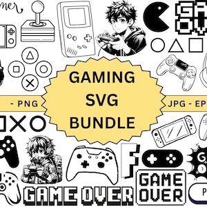 Gaming SVG Bundle,Gamer Clipart Set,Ready to Cut,Gamer Bundle,videogames svg,Funny Gamer SVG,Gamer Sayings Quotes,Instant Download
